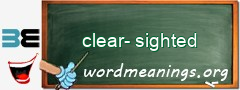 WordMeaning blackboard for clear-sighted